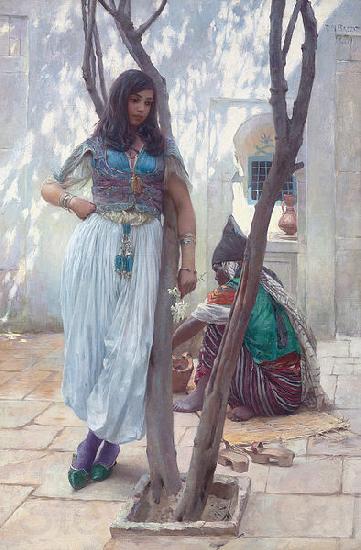 Ferdinand Max Bredt In a courtyard, Tunis France oil painting art